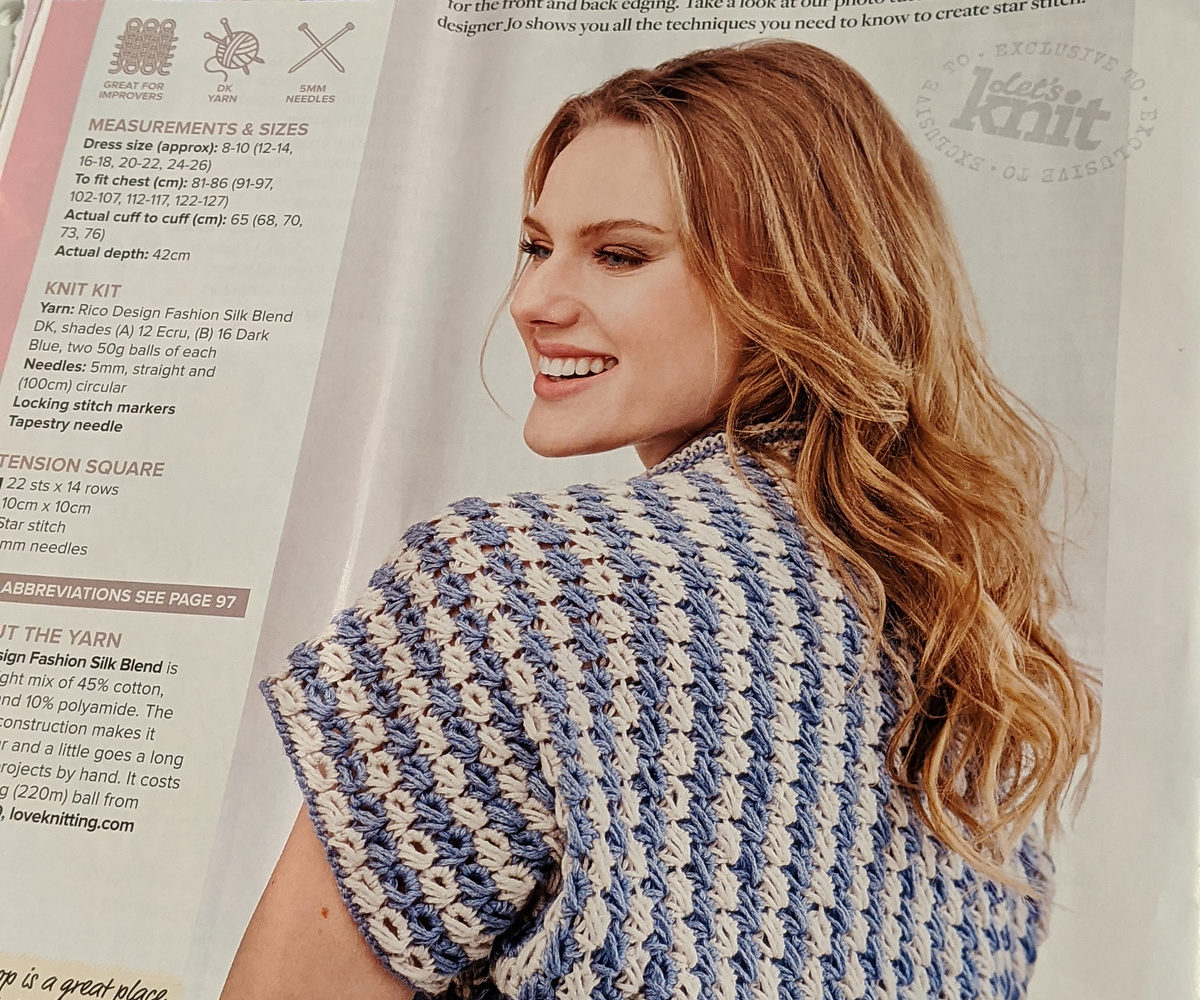 Star Stitch Shrug by Jo Allport