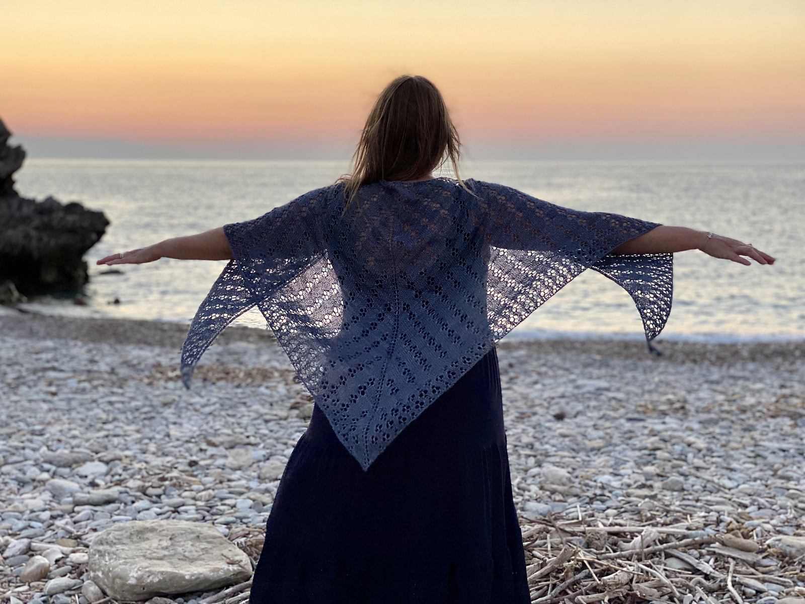 Diamond Cascade Shawl by Jem Arrowsmith