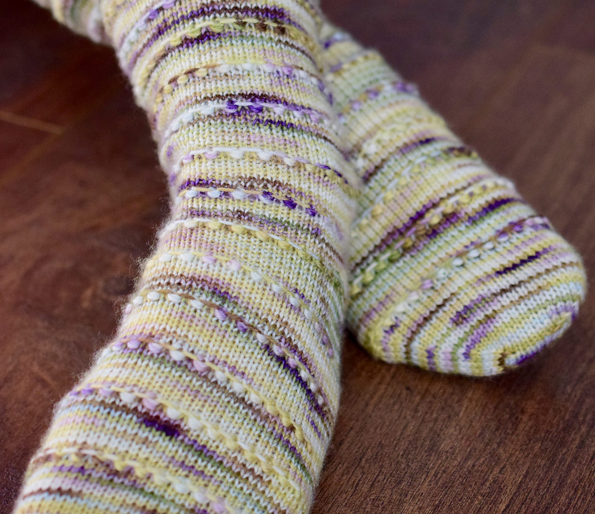 String of Bobbles Socks by Zsuzsanna Orthodoxou