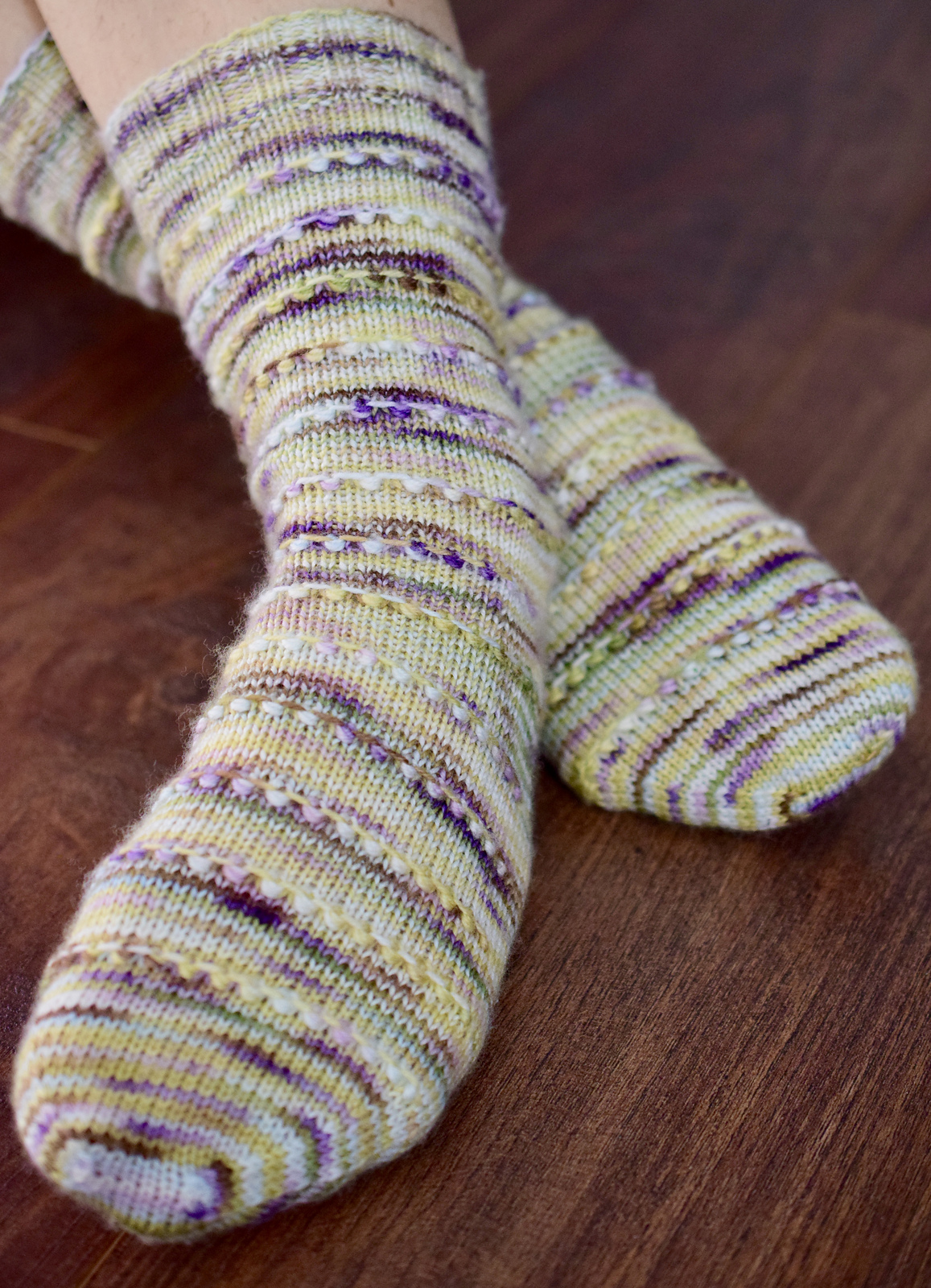 String of Bobbles Socks by Zsuzsanna Orthodoxou